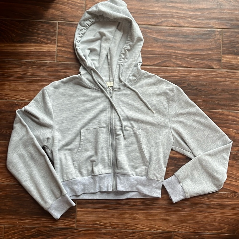 Cropped hoodie zip up
